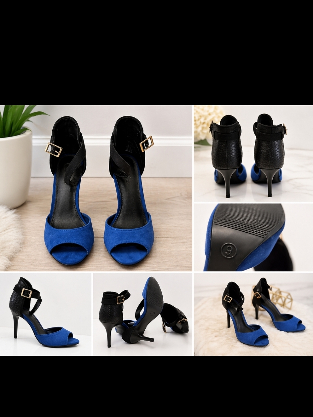 Candie's Blue Open-Toe Women's Heels